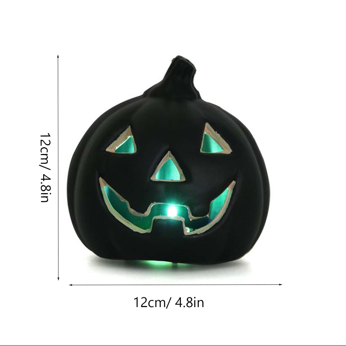 1 Pack Light up Halloween Jack-o'-Lantern Decorative Pumpkin Plastic Halloween Decorations Props-Home Decor-Halloween