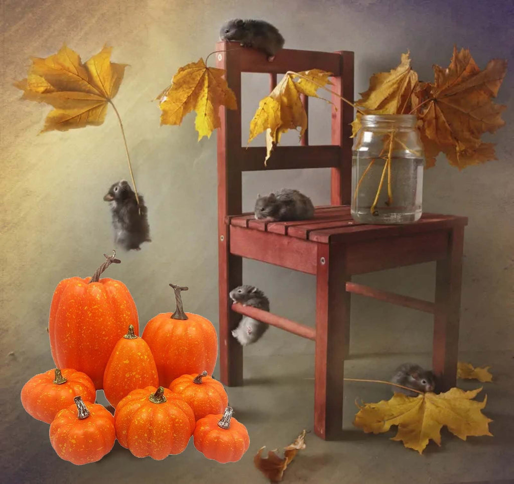 LSLJS Halloween Pumpkin Decorations, 8 Pack Different Size Artificial Lifelike Pumpkins Fall Crop Pumpkins Ornaments,Havest Pumpkin Simulation Model For Home Garden, Thanksgiving, Halloween
