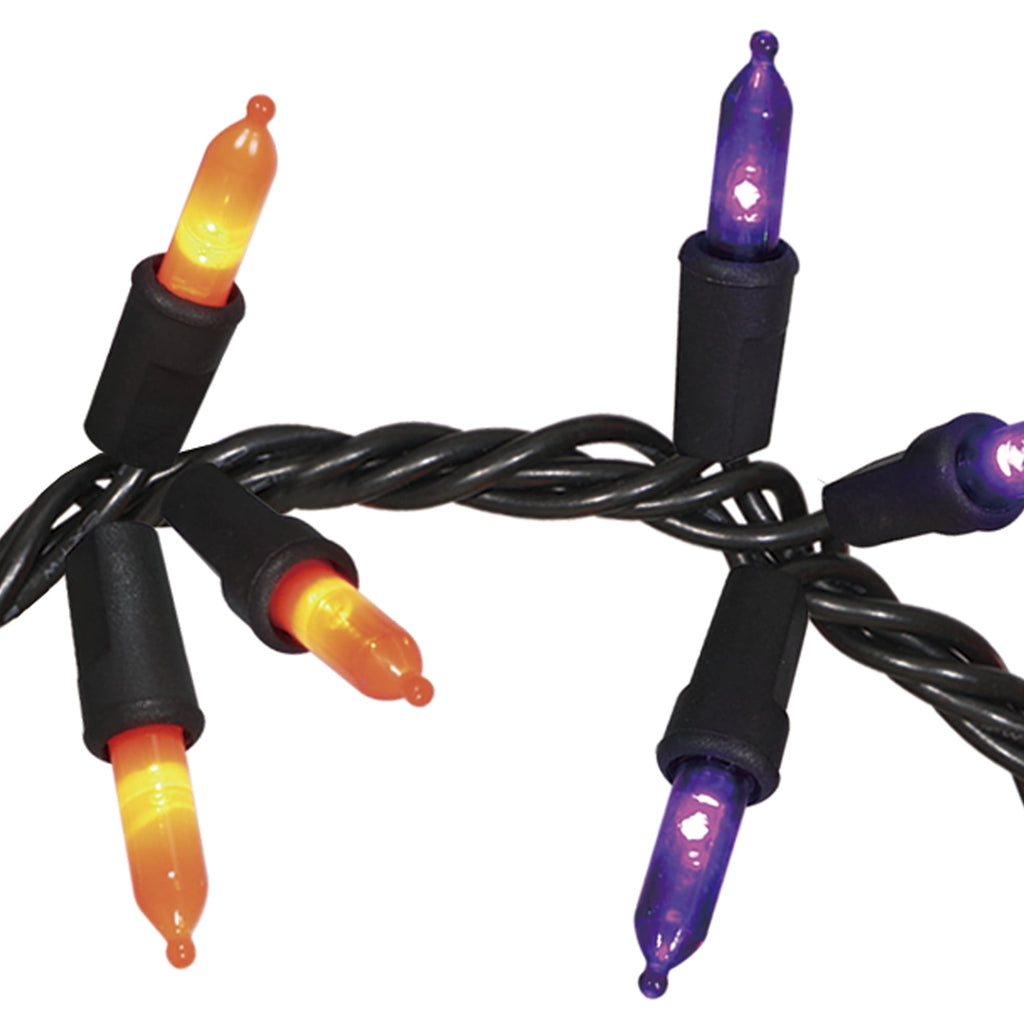 (2 pack) Halloween 90-Count Indoor/Outdoor Multicolor Garland LED Mini Lights, 9', Way To Celebrate