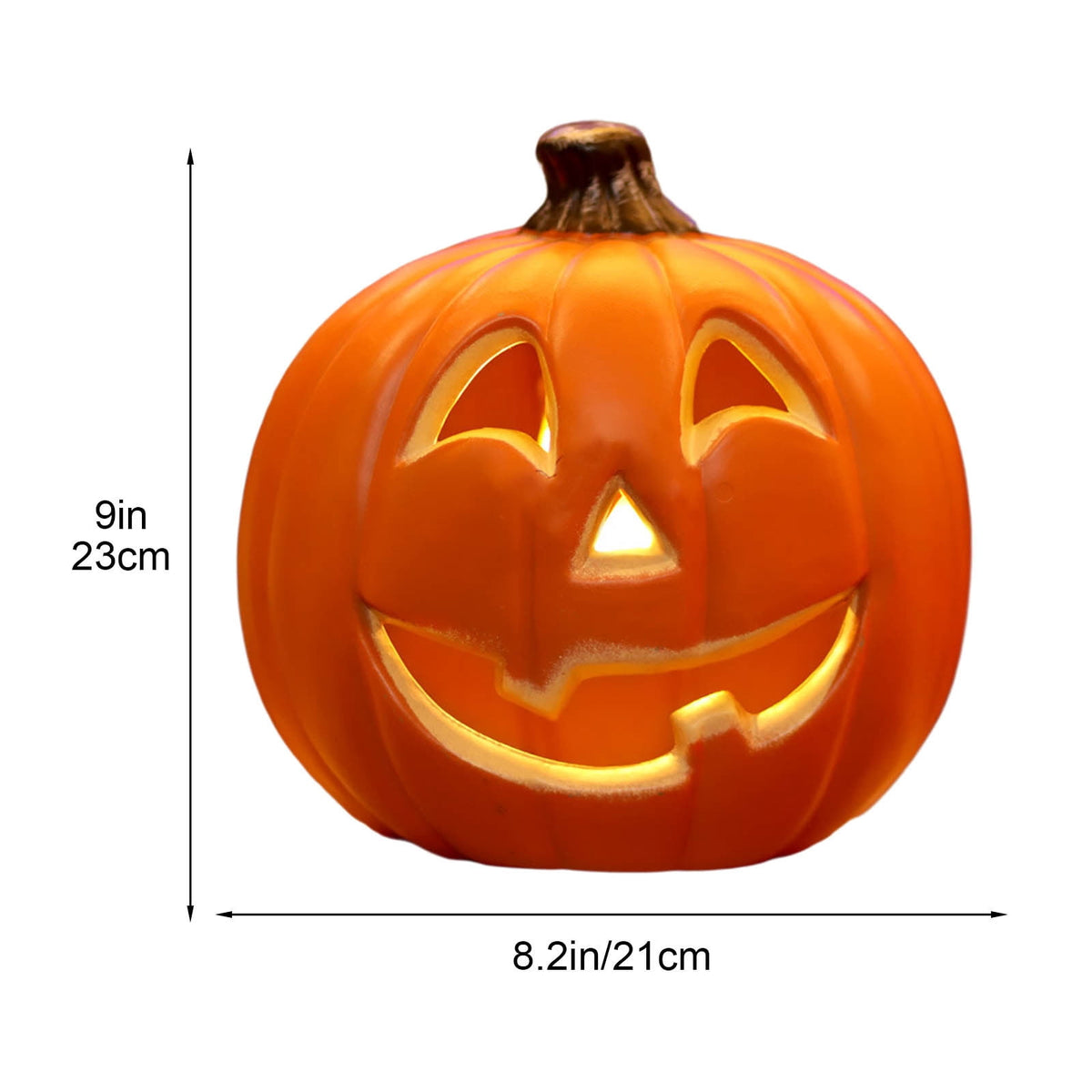KMMYS Halloween Pumpkin Lantern, LED Light, Realistic Decoration, Versatile Halloween Prop, Perfect for Home Decor and Photography, Halloween Pumpkin Blow Molded Lantern