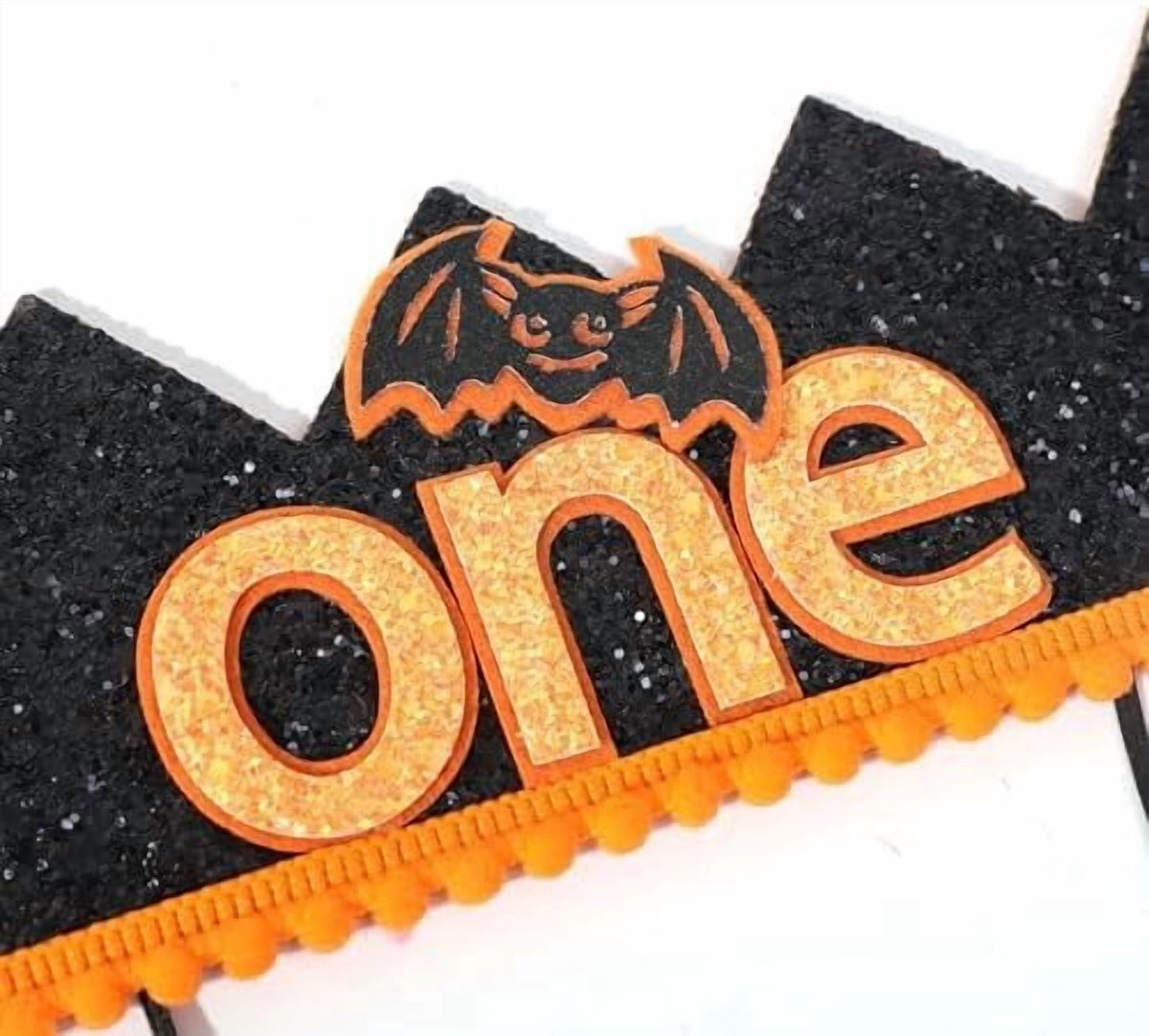 Pumpkin First Birthday Crown - 1st Halloween Party Hat, Little Pumpkin hat, Headwear, Halloween Bats Decor