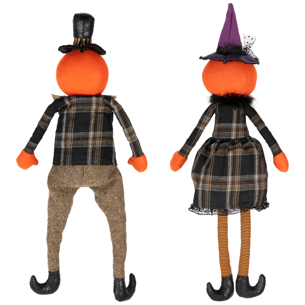 Northlight Jack-O-Lantern Couple Halloween Figures - 24" - Set of 2
