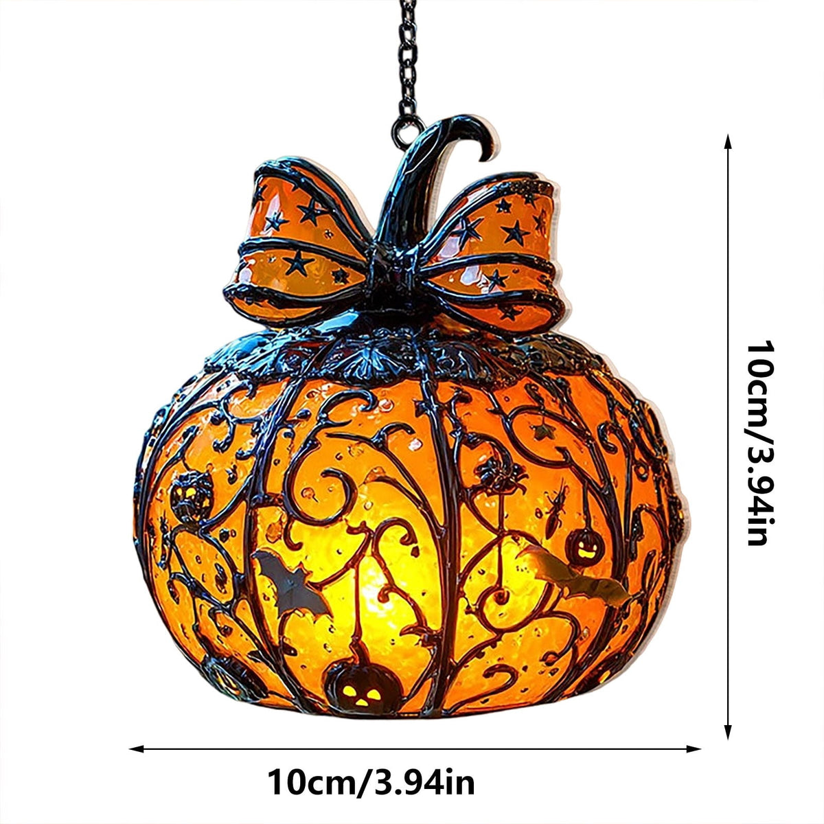 Acrylic Halloween Pumpkin Pendant Hanging Ornament - Spooky Fall Home Decor for Porch Wall Door Indoor Outdoor