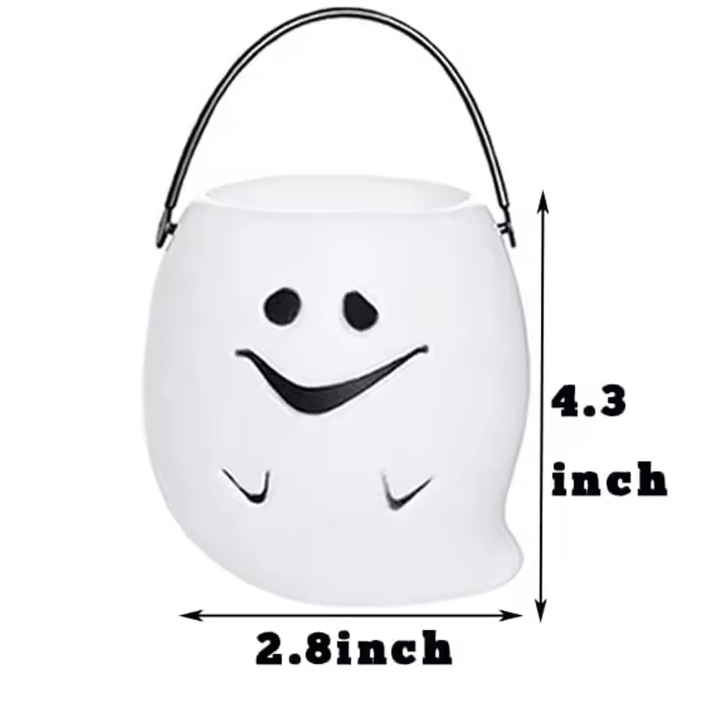 CRAZY NIGHT 12PCS Mini Halloween Pumpkin Candy Bucket, Plastic Trick or Treat Basket for Kids, Portable Halloween Candy Pumpkin Pails for Halloween Party Decor Favors