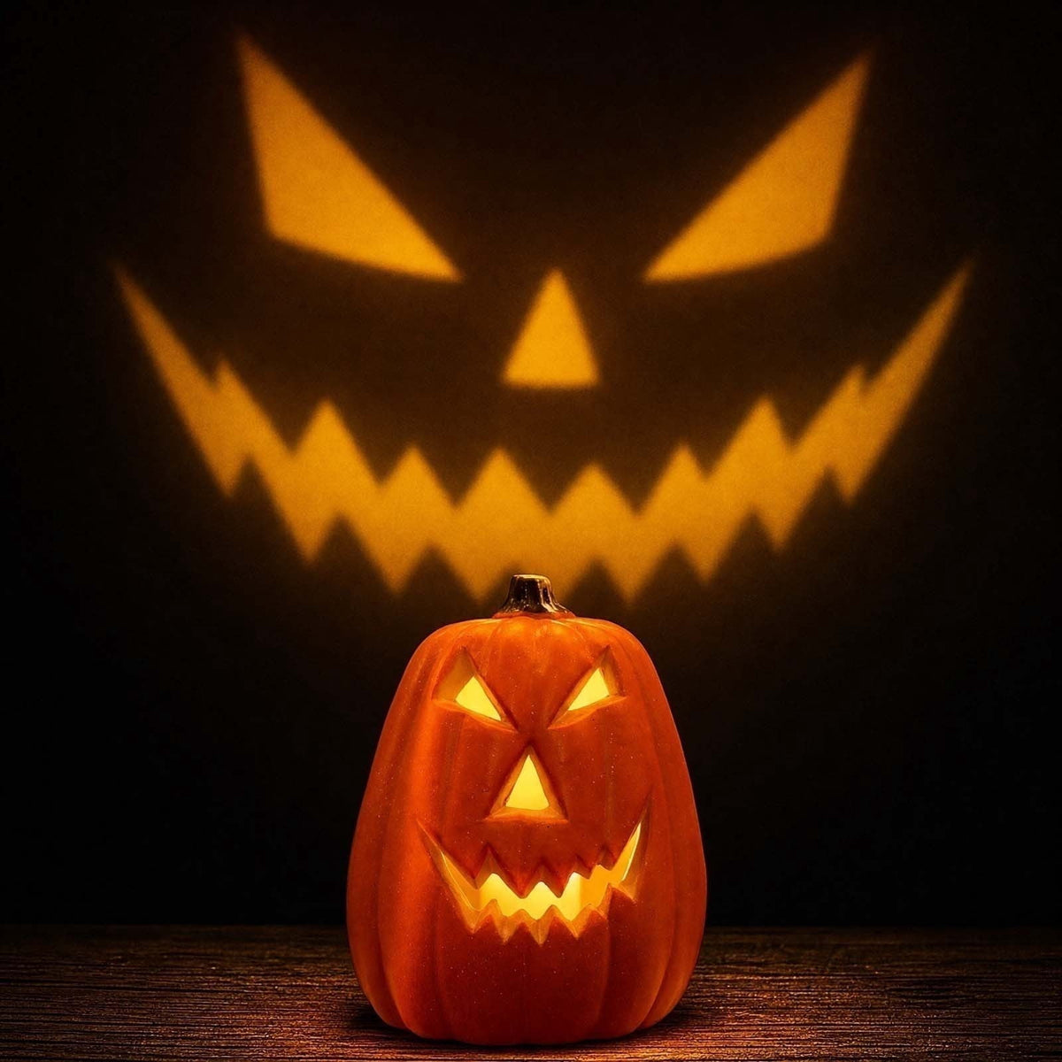 Halloween Pumpkin LED Light Lamp Blow Mold Pumpkin Decoration For Tabletop Shelf And Mantel