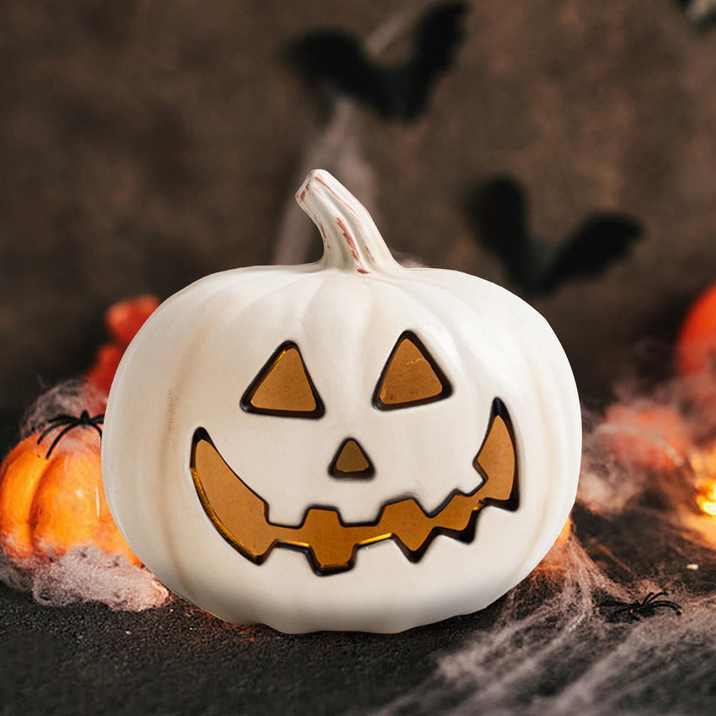 yotijay Halloween Pumpkin Light Indoor Decoration Vivid Details Fine Craftsmanship Resin C