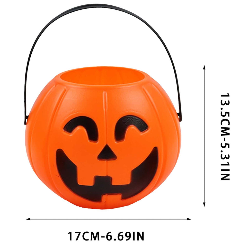 Kyusrd Trick or Treat Halloween Lantern Pumpkin Decoration Lighted Table Centerpieces Ornaments Spooky Pumpkin Prop Decor Decorative Wedding Candy Bowl Organizer Canisters