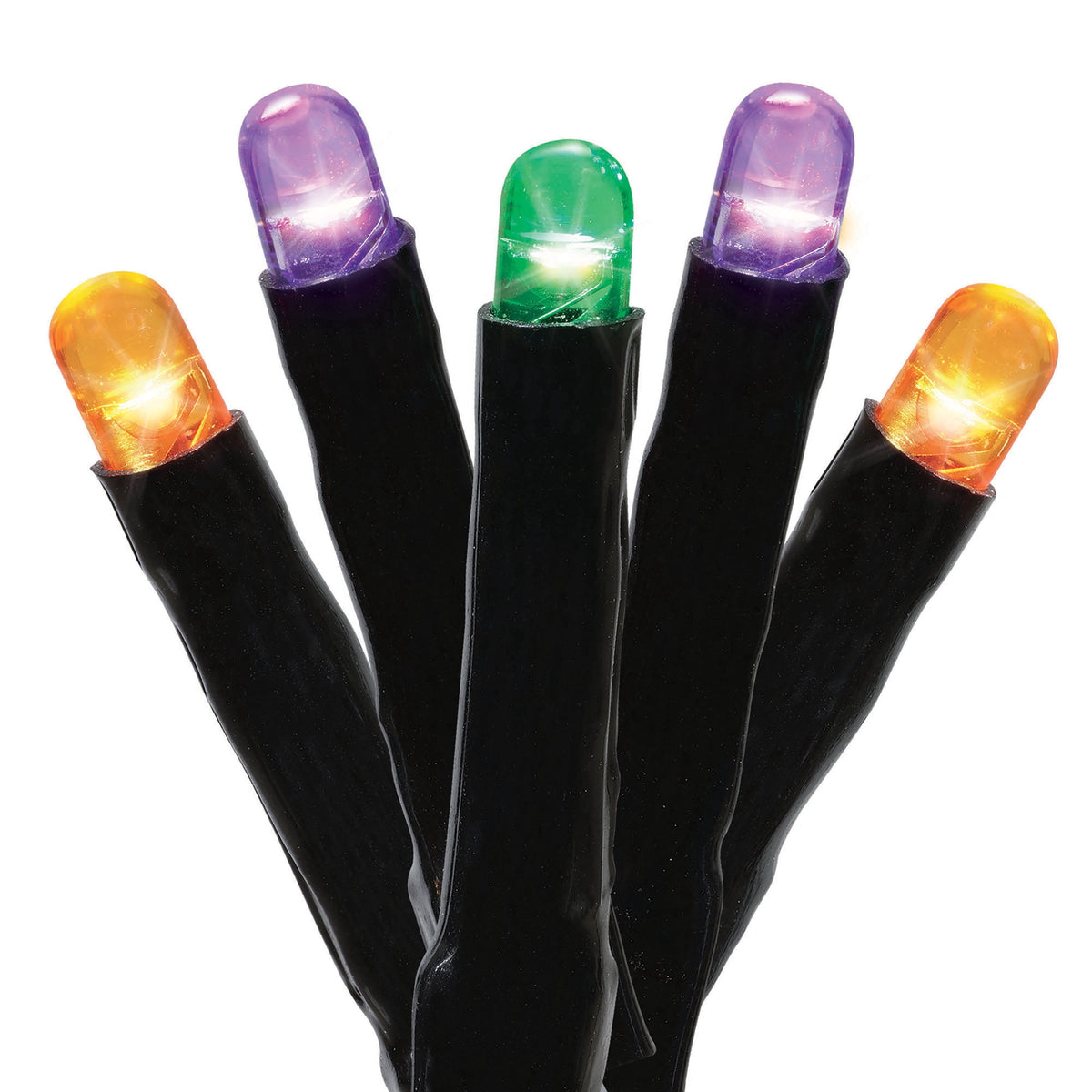 Indoor/Outdoor 100-Count Battery-Operated LED 8-Function Micro String Lights, Orange, 33', Halloween by Way To Celebrate