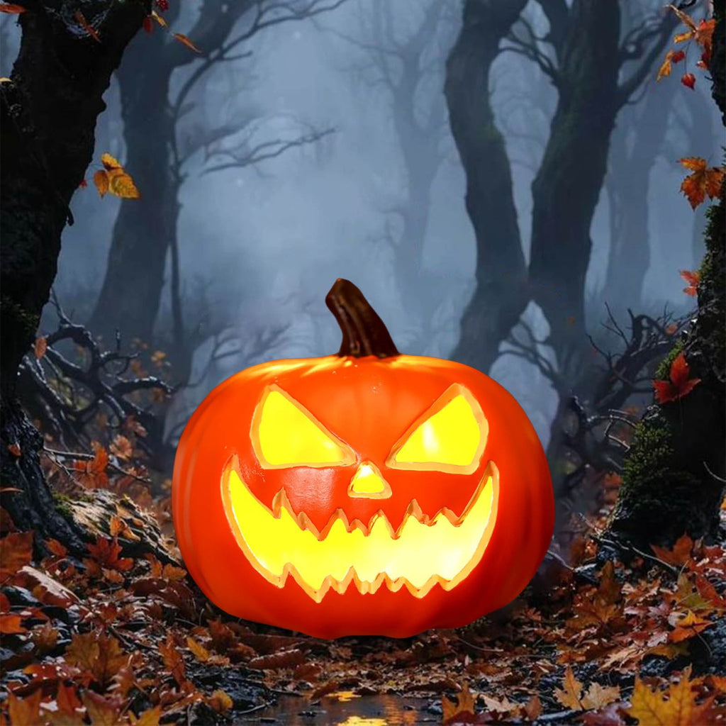 KMMYS Halloween Pumpkin Lantern, LED Light, Realistic Decoration, Versatile Halloween Prop, Perfect for Home Decor and Photography, Halloween Pumpkin Blow Molded Lantern