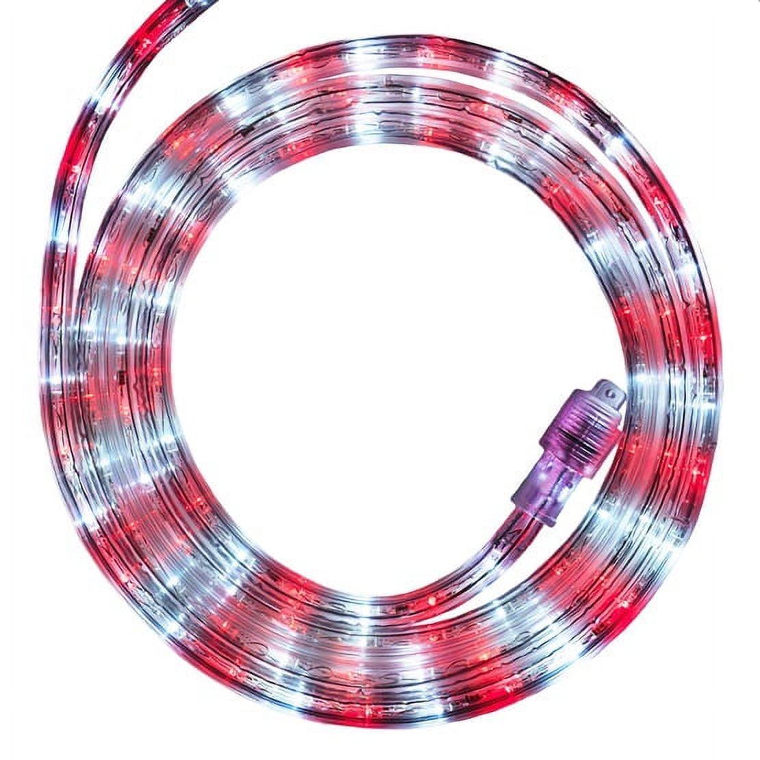 18 ft. LED Warm White Rope Light Kit, 216 Lights, Connectable Ready-to-Install Christmas Decorative Party Lighting, Mounting Clips Included