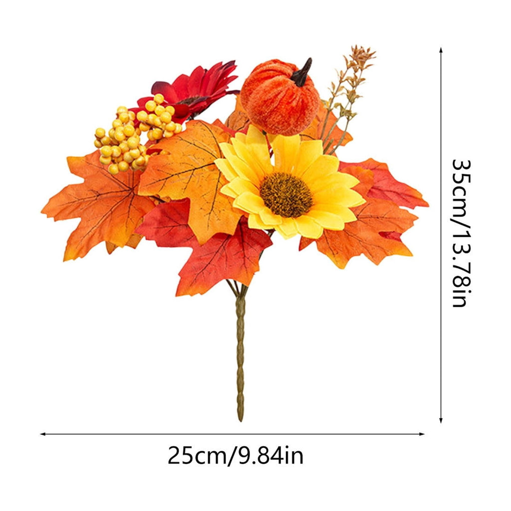 Fall Maple Leaf Front Door Wreath, Multicolor Plastic Seasonal Wreath for Halloween Thanksgiving Christmas Indoor Wall Fireplace Home Decor, 9.84 Inch