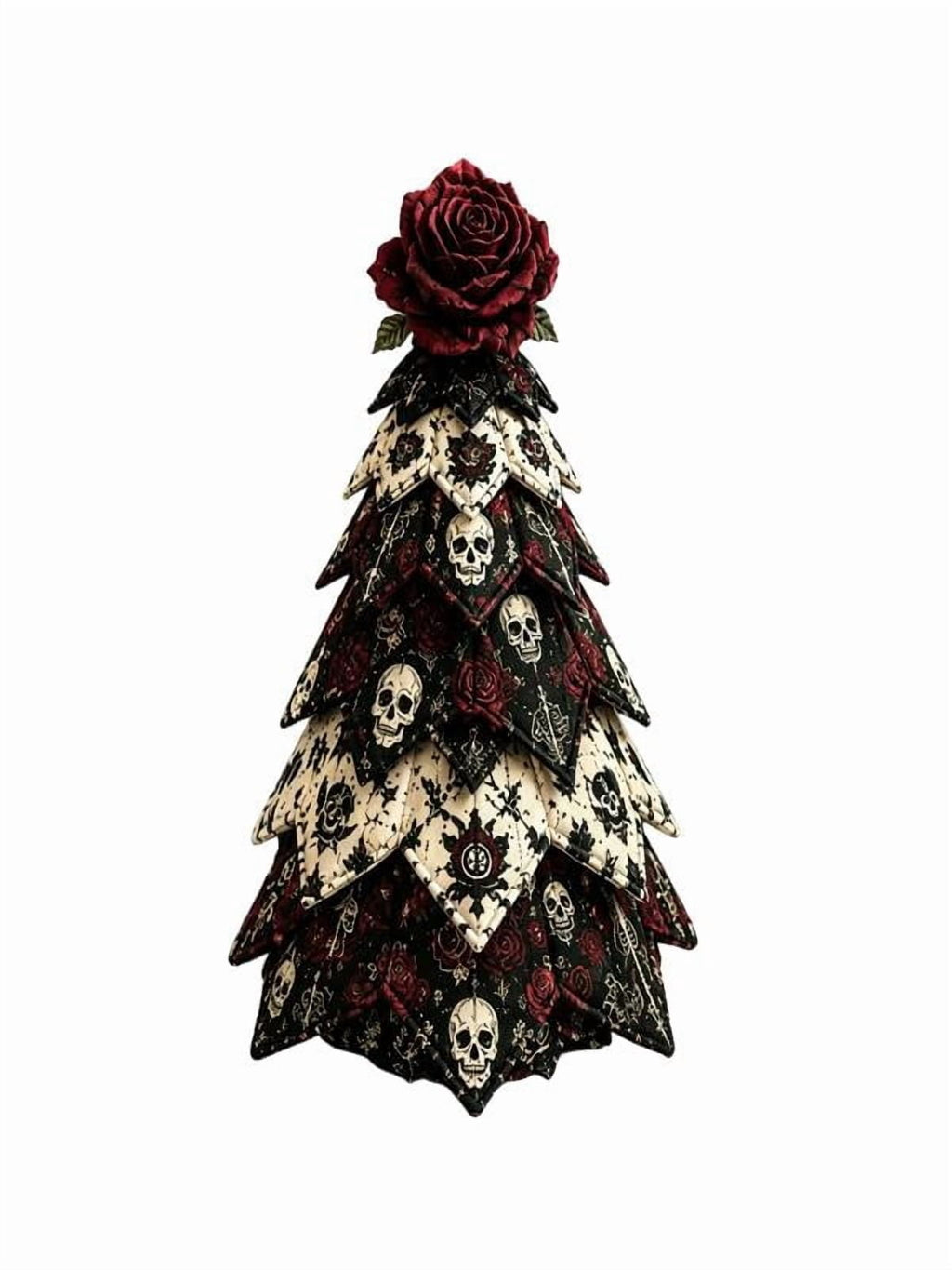 DIY Halloween Quilted Fabric Tree Kit, Sewing Project Holiday Mantel Decor, Quilted Patchwork Fabric Halloween Tabletop Christmas Tree, Handmade Gifts for Craft Lovers, Charming Patchwork Bundle #Cat
