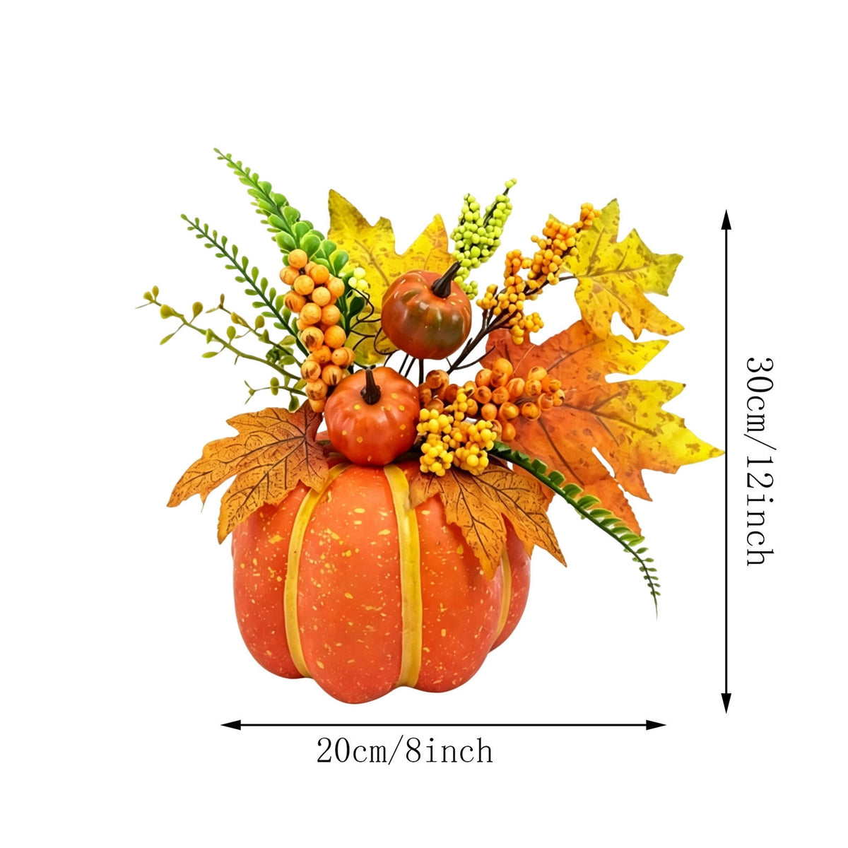 Pumpkin Decor with Artificial Flower Sunflowers Fall Decorations for Home Tabletop Kitchen Party Thanksgiving Harvest