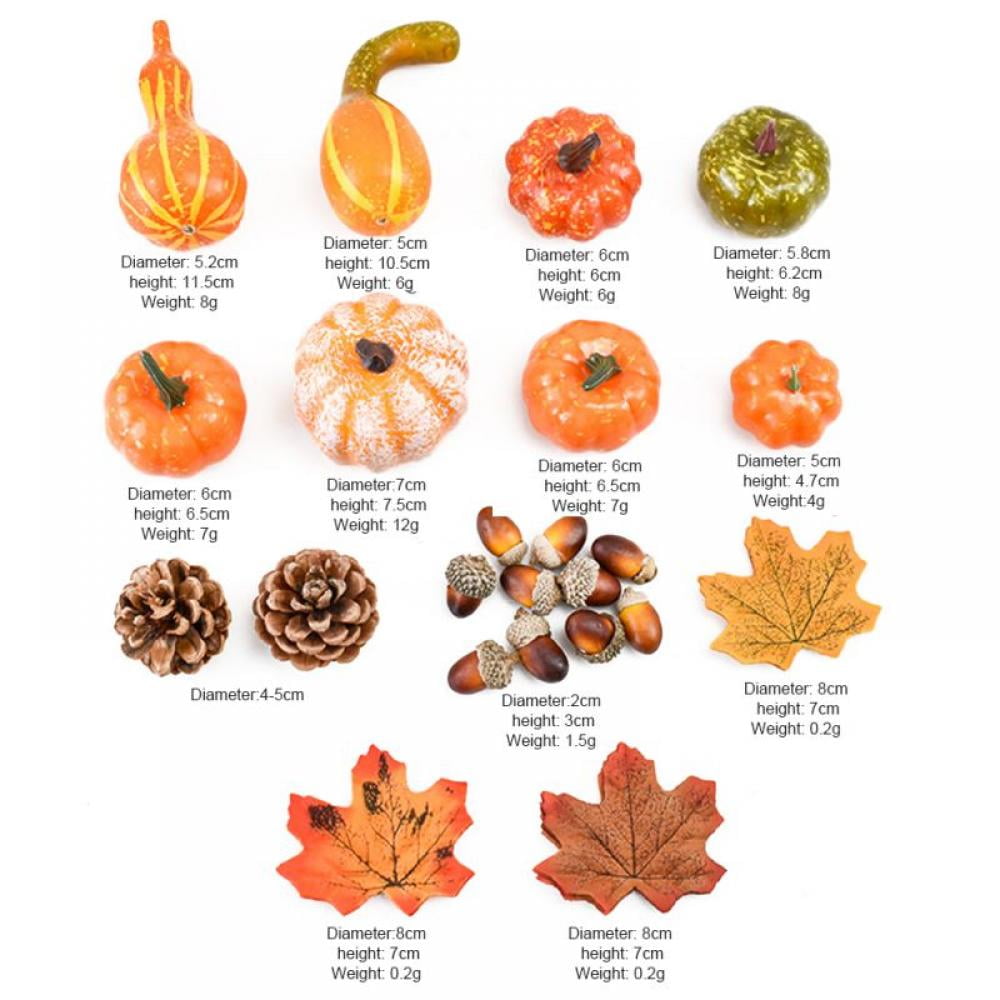Artificial Pumpkins for Decoration, 50PCS Mini Pumpkin for Fall Garland Thanksgiving Decorations