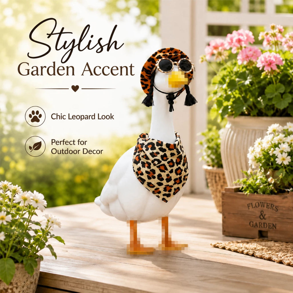 Porch Goose Halloween Outfit for 23 Inch Goose Statue, Witch Hat Dress with Fuzzy Spider Legs, Pumpkin Spiderweb Goose Clothes, Funny Yard Lawn Patio Decor
