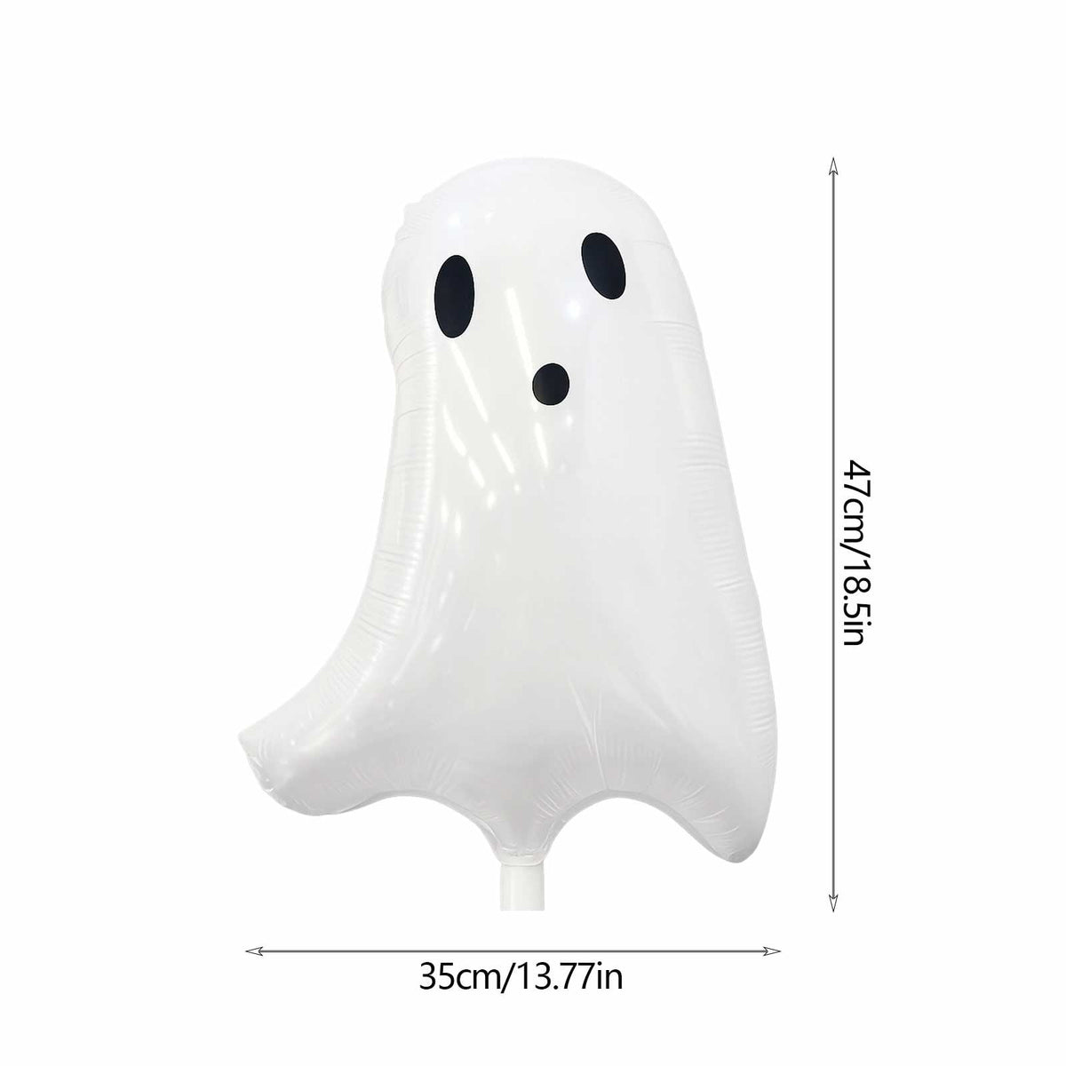 QISIWOLE Halloween Ghost Balloons Set of 50, White Latex Party Decoration for Spooky Celebrations, 18.50 x 13.8 in
