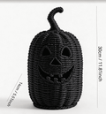 2026 Black Halloween Pumpkin, Halloween Seaweed and Pumpkin Decorations Fall Table Centerpiece for Autumn Fall Holiday Party Home Decor and Festive Fireplace Mantel Display , 11.8 Inch A