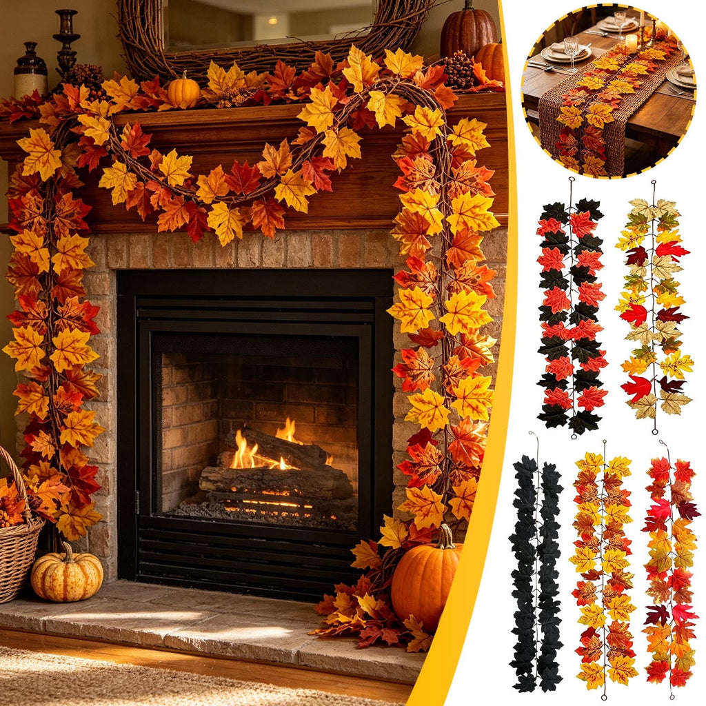 Spring Artificial Flowers Garland, 70 inch Fake Eucalyptus Vine Cherrys Blossoms Hanging Garland Rattan for Mantle Fireplace Wedding Indoor Outdoor Home Decor