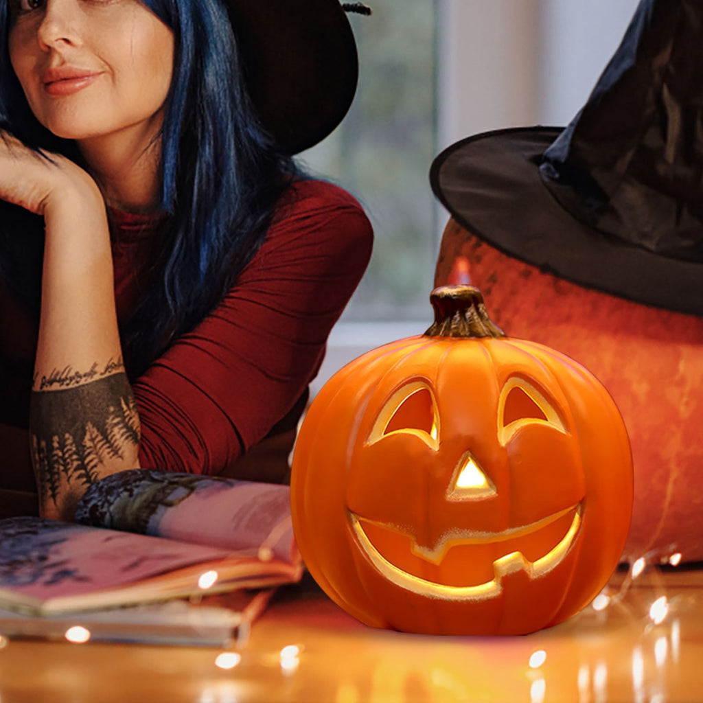 Oversized Luminous LED Pumpkin Light Halloween Yard Decoration for Outdoor Indoor Party Scene Setting Holiday Prop