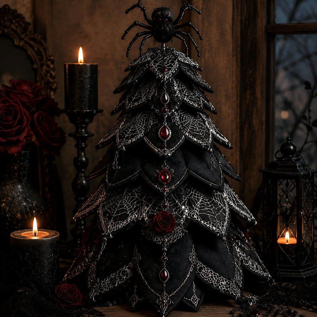 DIY Halloween Quilted Fabric Tree Kit, Sewing Project Holiday Mantel Decor, Quilted Patchwork Fabric Halloween Tabletop Christmas Tree, Handmade Gifts for Craft Lovers, Charming Patchwork Bundle #Cat