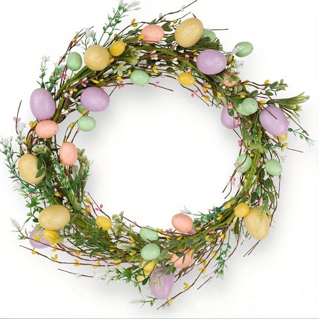 yulier Artificial Garland 70.86 inch Spring Garland with Flowers, Faux Vines Floral Hanging Garland for Holiday Wedding Spring Home Party Window Door Fireplace Table Indoor Outdoor Decor