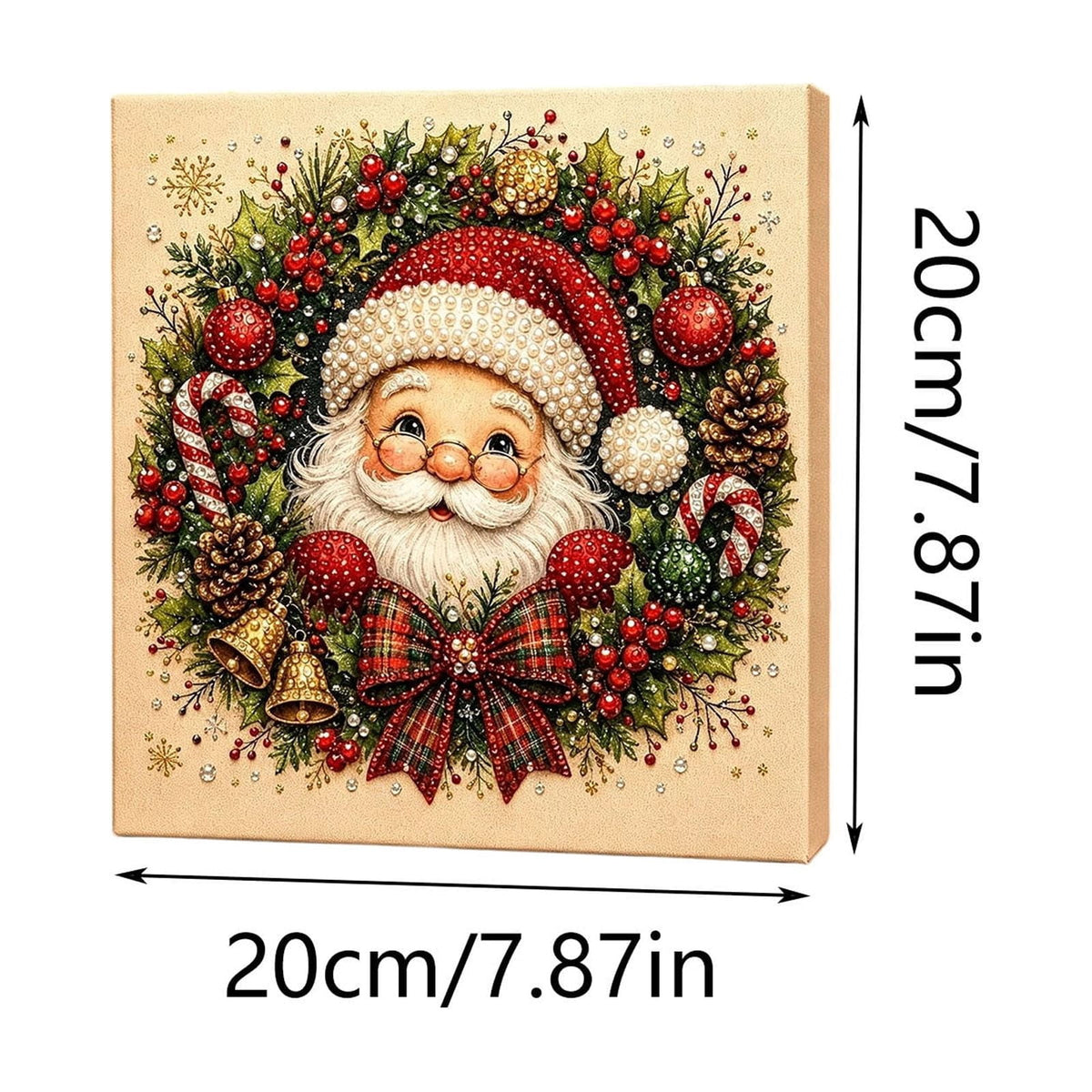 JWZZYD DIY Christmas Pearl Painting Art Kit with Frame, 9.8" Christmas Pearl Beads Art Craft Set, Gemstone Dots Beads for Holiday Christmas Wall Decor, Decoration Gift(Reindeer)