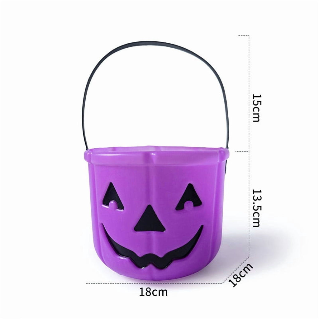 Kyusrd Trick or Treat Halloween Lantern Pumpkin Decoration Lighted Table Centerpieces Ornaments Spooky Pumpkin Prop Decor Decorative Wedding Candy Bowl Organizer Canisters
