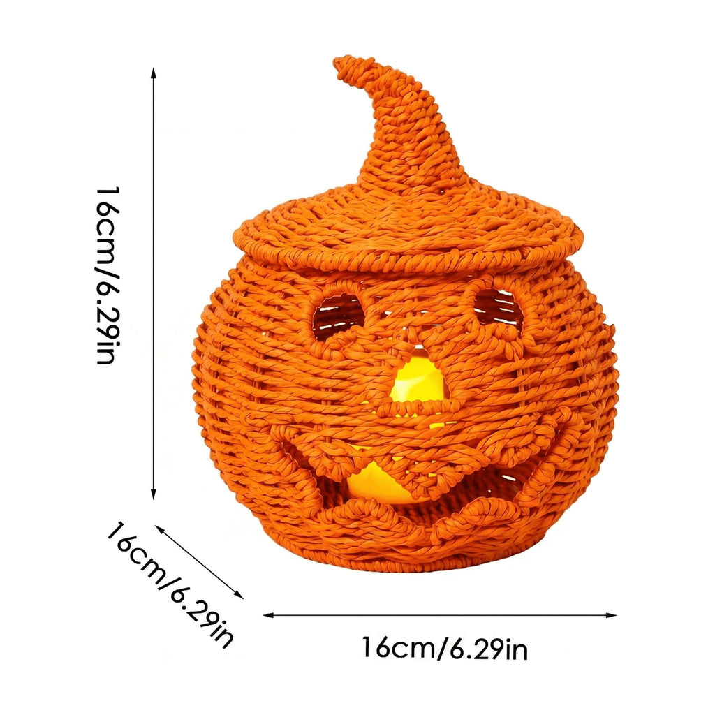 Guvpev 12" Handcrafted Woven Ghost - White Faux Rattan & Metal Ghost Figurine, Halloween Spooky Table Centerpiece & Fall Porch Decor for Indoor Outdoor