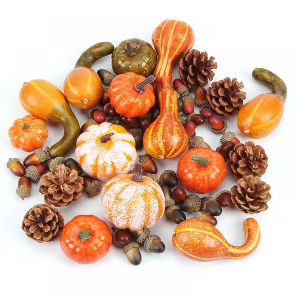 Artificial Pumpkins for Decoration, 50PCS Mini Pumpkin for Fall Garland Thanksgiving Decorations