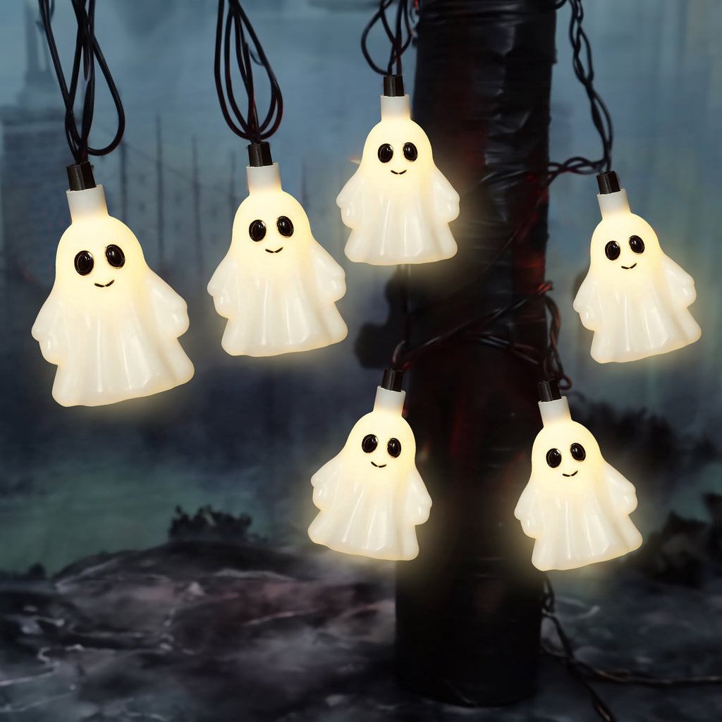 Indoor/Outdoor 10-Count LED Pumpkin String Lights, Warm White, 6.5', Halloween by Way To Celebrate