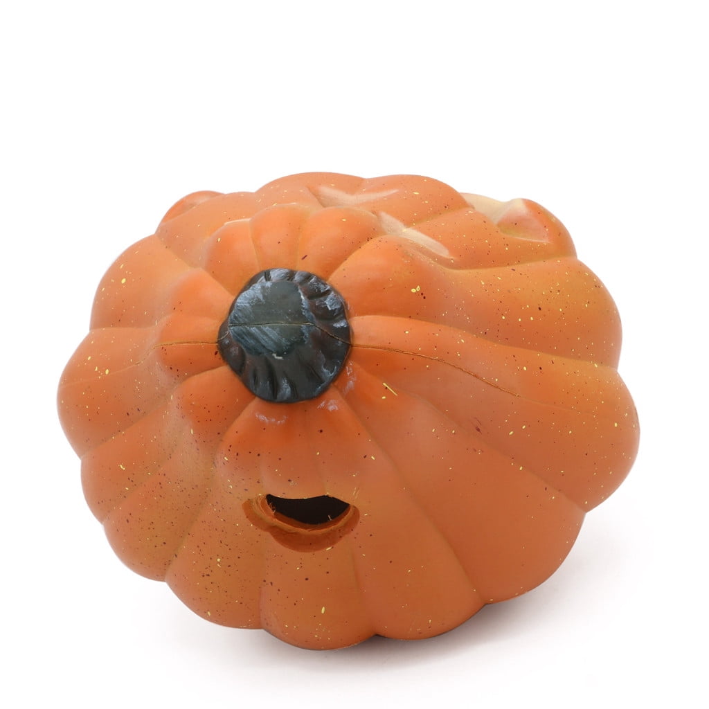 SRUILUO Halloween Light up Jack-O-Lantern, Fall Thanksgiving Pumpkin Light Decorations, Pumpkin Prop with LED Light, Halloween Tabletop Decorations Props for Indoor Outdoor Decor (No Battery)
