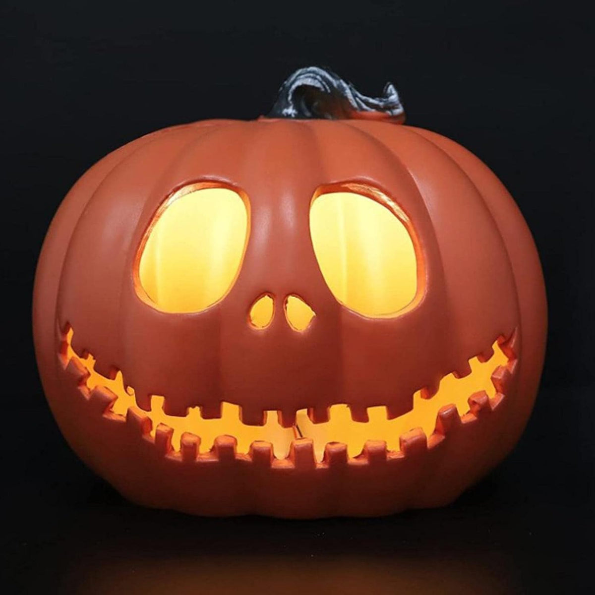 Halloween Pumpkin Decorations Jack-O-Lantern Light Up Pumpkin Vintage Halloween Decorations Large Plastic Pumpkin for Porch Funny Pumpkin Decor for Halloween Indoor and Outdoor Decor