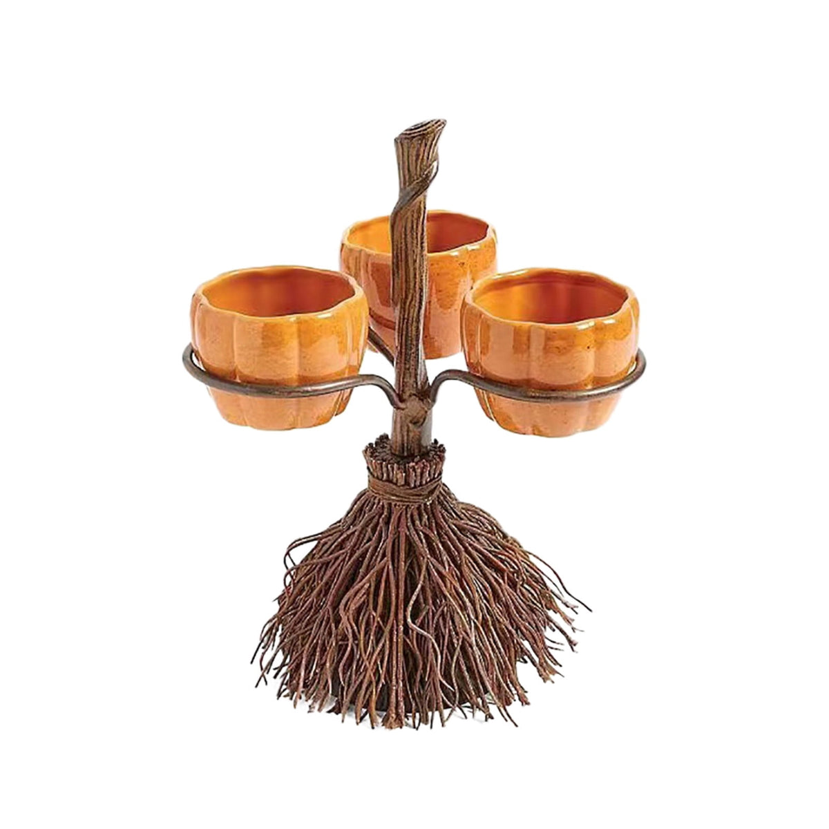 Toycle 3PCS Halloween Candy Bowl Pumpkin Snack Bowl Stand Serving Dishes Food Candy Holder Party Dinnerware for Indoor Home Kitchen Decoration Supplies