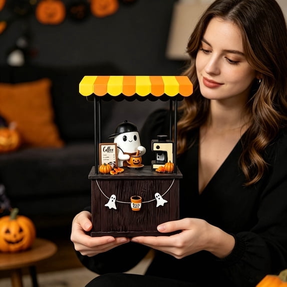 2026 Halloween Kooky Spook Ghost Figural Canister Cookie Jar,Halloween ghost canister