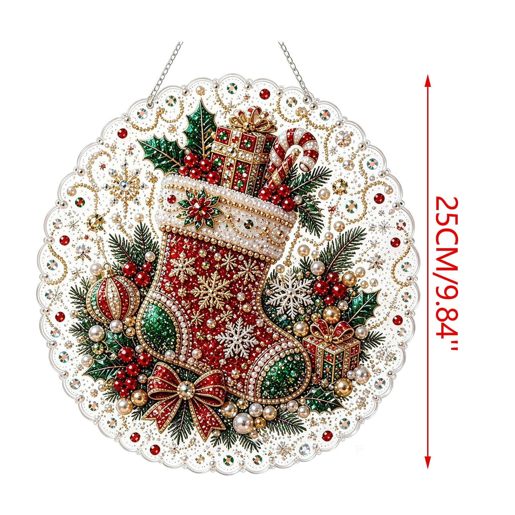 JWZZYD DIY Christmas Pearl Painting Art Kit with Frame, 9.8" Christmas Pearl Beads Art Craft Set, Gemstone Dots Beads for Holiday Christmas Wall Decor, Decoration Gift(Reindeer)