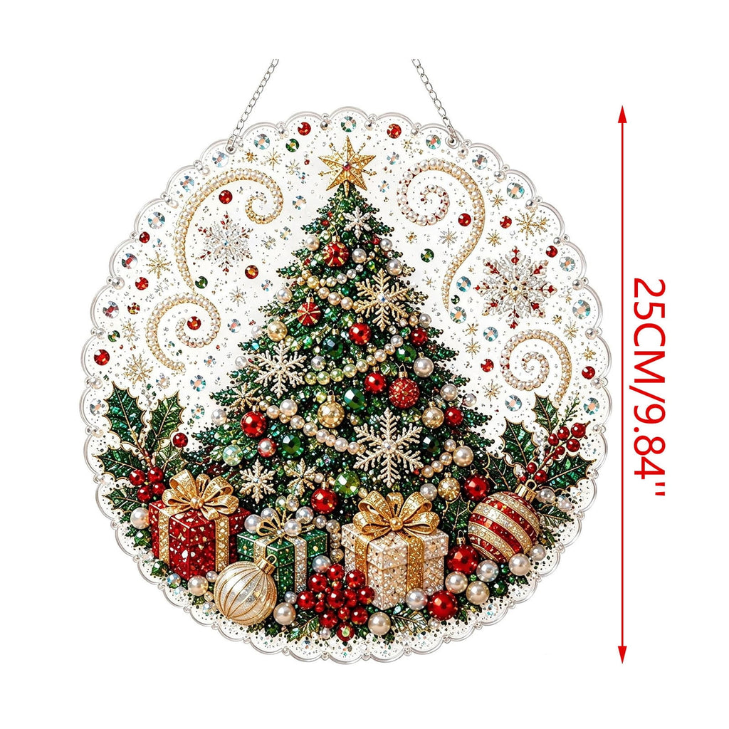 JWZZYD DIY Christmas Pearl Painting Art Kit with Frame, 9.8" Christmas Pearl Beads Art Craft Set, Gemstone Dots Beads for Holiday Christmas Wall Decor, Decoration Gift(Reindeer)