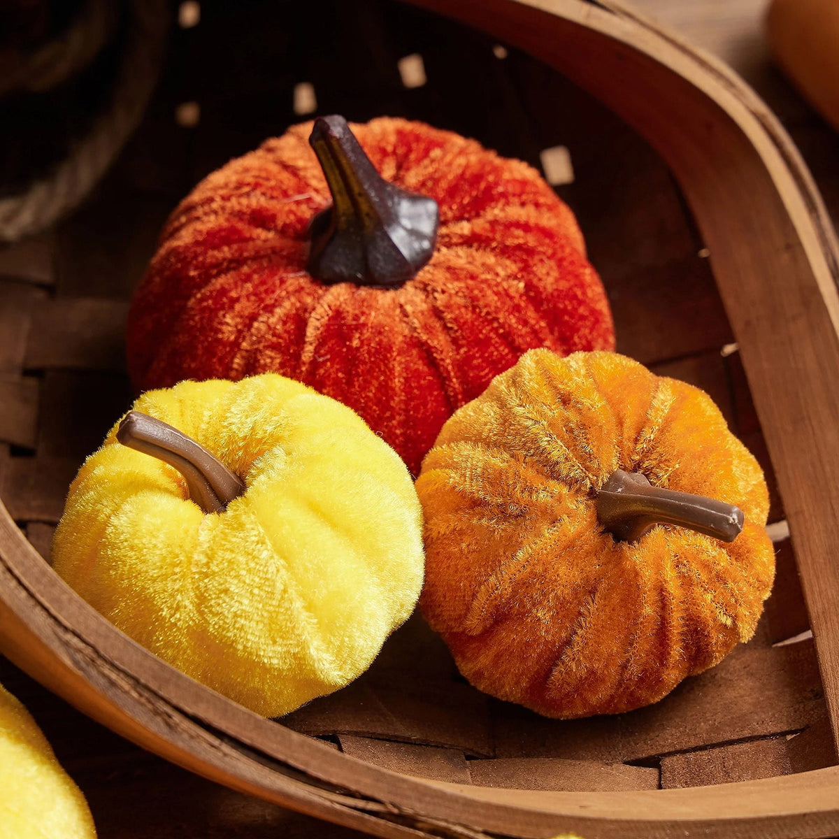 12 Pcs Small Velvet Pumpkins Artificial Pumpkins 2 Sizes for Fall Decor Wedding Thanksgiving Halloween Party Table Centerpiece Farmhouse Decoration, Blue