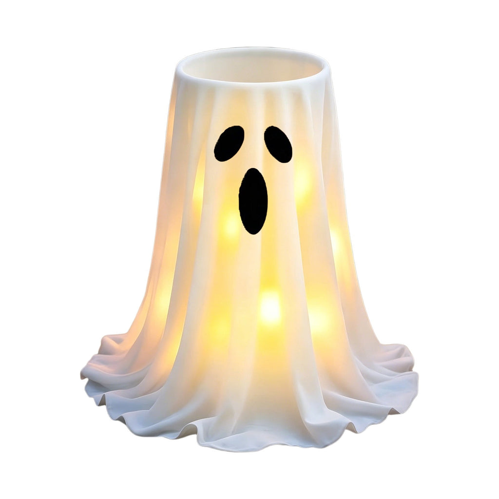 Halloween Ghost Candy Bowl Large Light Up Floor Stand with Remote Control for Halloween Party Treat Display and Trick Or Treat Setup