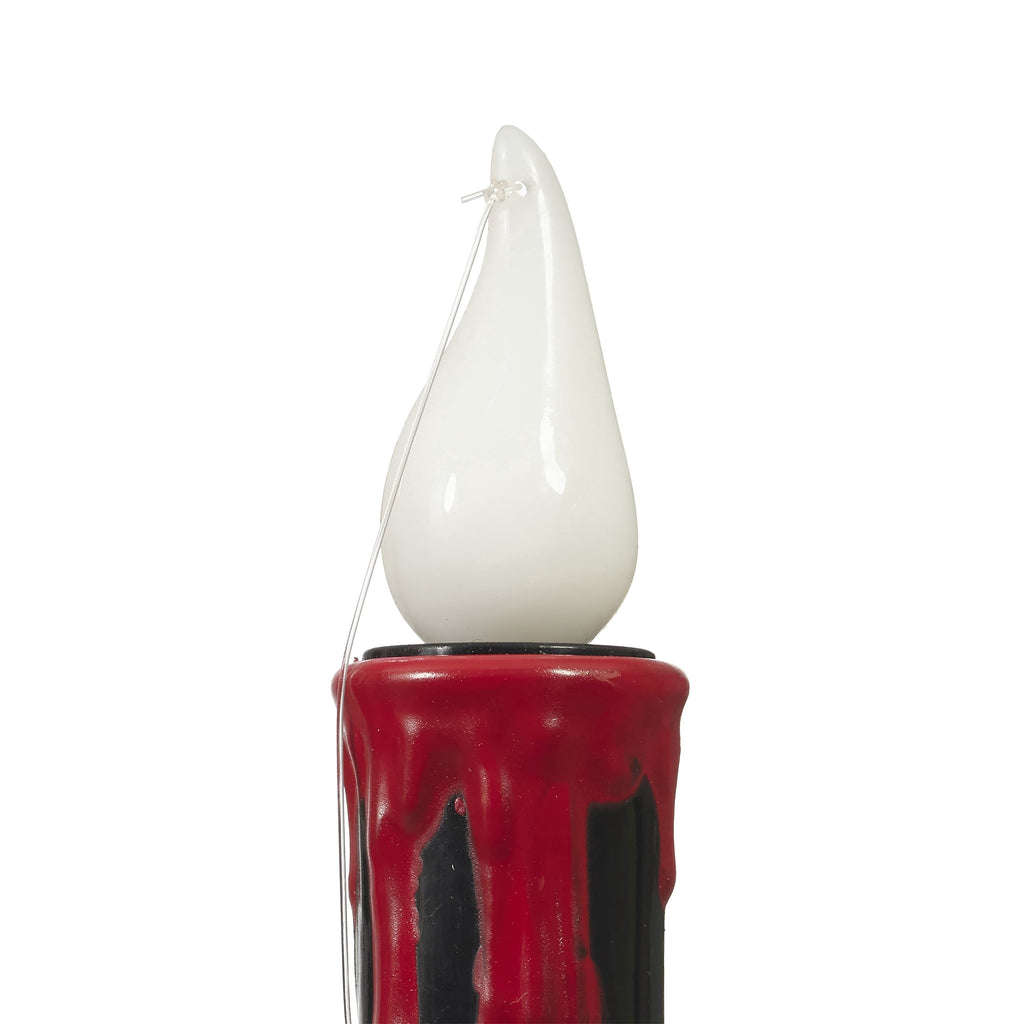 Battery-Operated LED Flickering Flame Hanging Candles, Black, 7", 4 Count, Halloween by Way To Celebrate