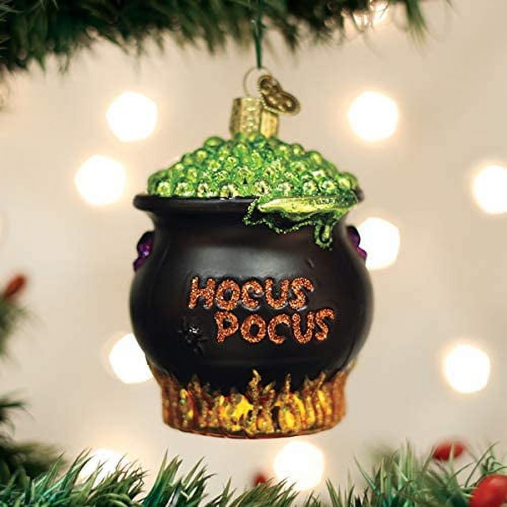 Old World Christmas Ornaments Halloween Cauldron Glass Blown Ornaments for Christmas Tree