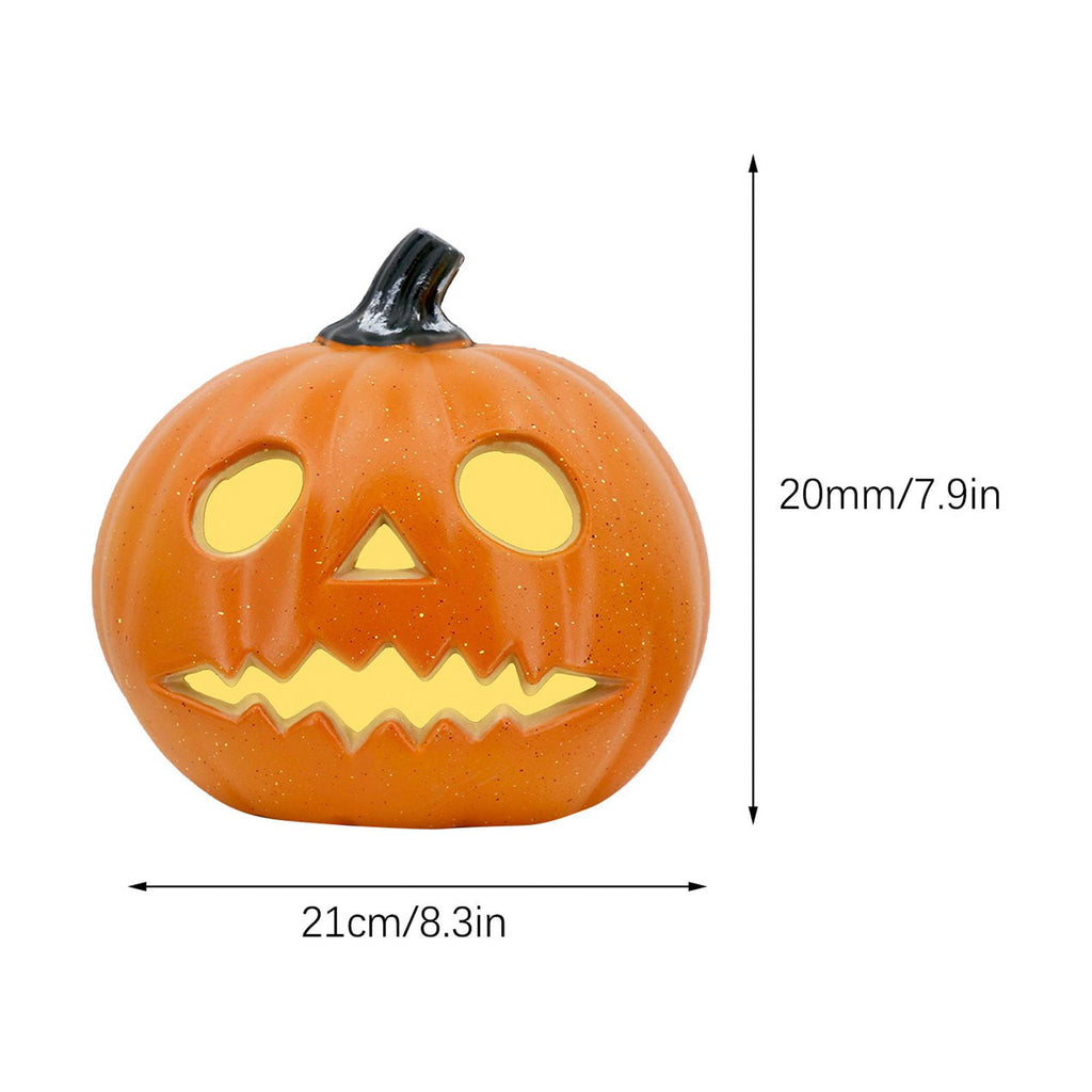 SRUILUO Halloween Light up Jack-O-Lantern, Fall Thanksgiving Pumpkin Light Decorations, Pumpkin Prop with LED Light, Halloween Tabletop Decorations Props for Indoor Outdoor Decor (No Battery)