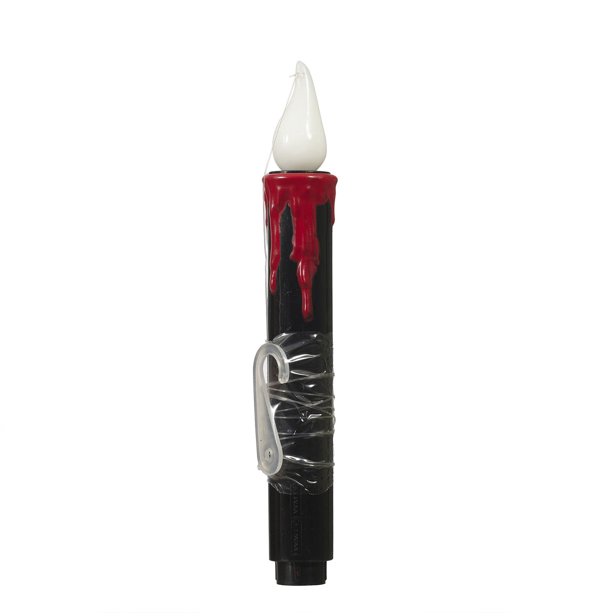 Battery-Operated LED Flickering Flame Hanging Candles, Black, 7", 4 Count, Halloween by Way To Celebrate