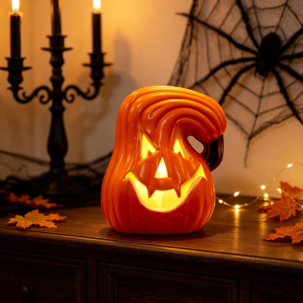 Halloween Lighted Pumpkin Large Plastic LED Pumpkin Decoration for Outdoor Yard Porch Home Storefront Shopping Mall Holiday Display Decor
