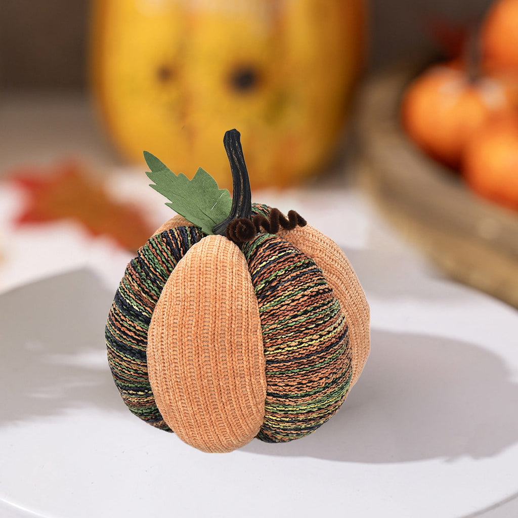Taotanxi Fall Mini Crochet Pumpkins Seasonal Knit Decorative Pumpkins for Crafts Rustic Decor Farmhouse Decorative Fall Thanksgiving Centerpiece Table Decorations for Mantel Kitchen Gift