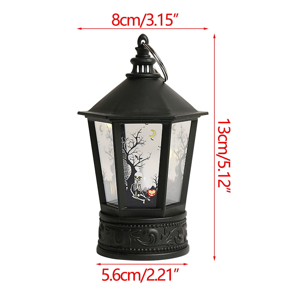Halloween Lanterns Pumpkin Skull Decorations, Battery Operated Light, Indoor Party Decor for Halloween Table Centerpieces