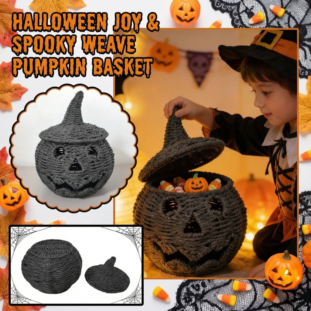 2026 Black Halloween Pumpkin, Halloween Seaweed and Pumpkin Decorations Fall Table Centerpiece for Autumn Fall Holiday Party Home Decor and Festive Fireplace Mantel Display , 11.8 Inch A