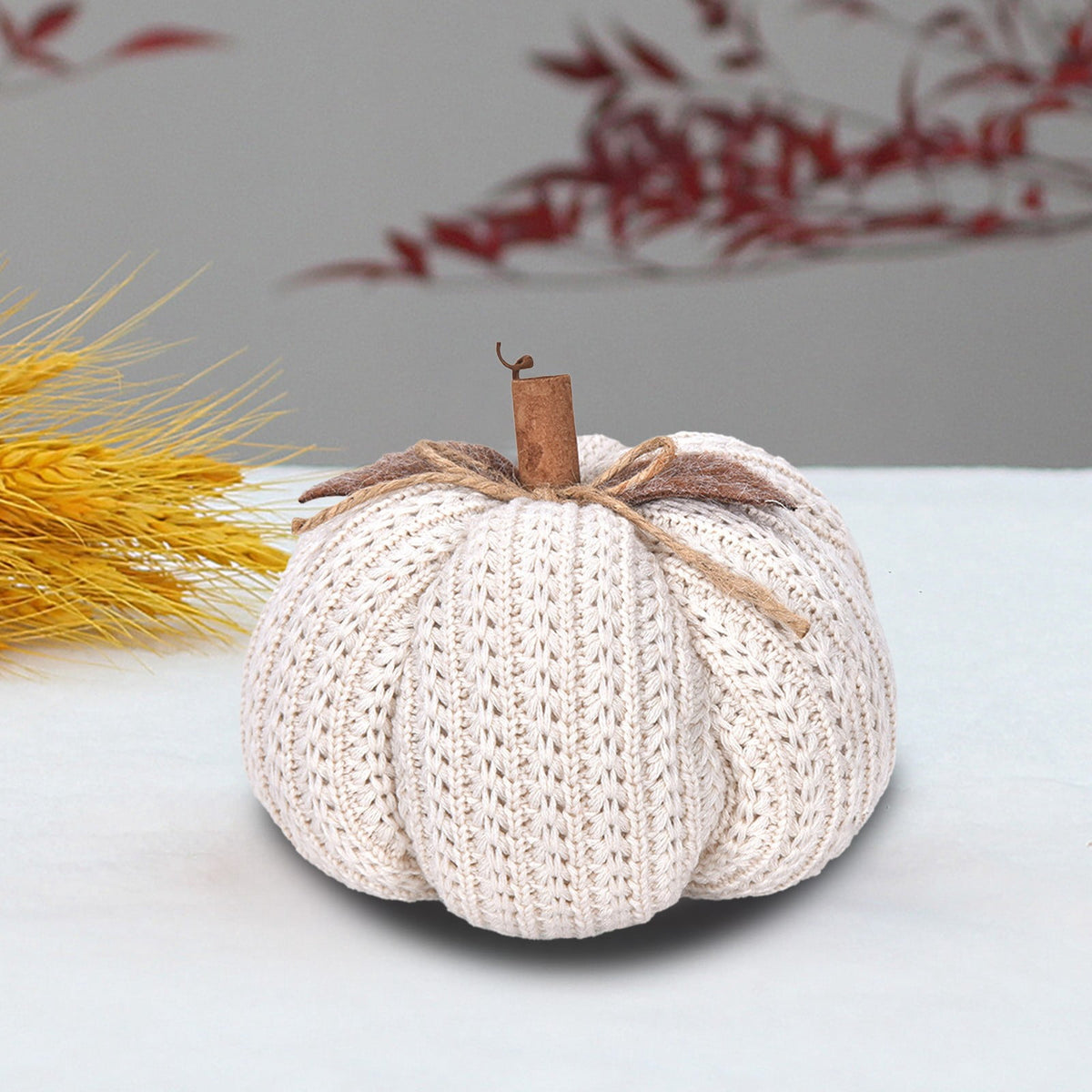 Taotanxi Fall Mini Crochet Pumpkins Seasonal Knit Decorative Pumpkins for Crafts Rustic Decor Farmhouse Decorative Fall Thanksgiving Centerpiece Table Decorations for Mantel Kitchen Gift