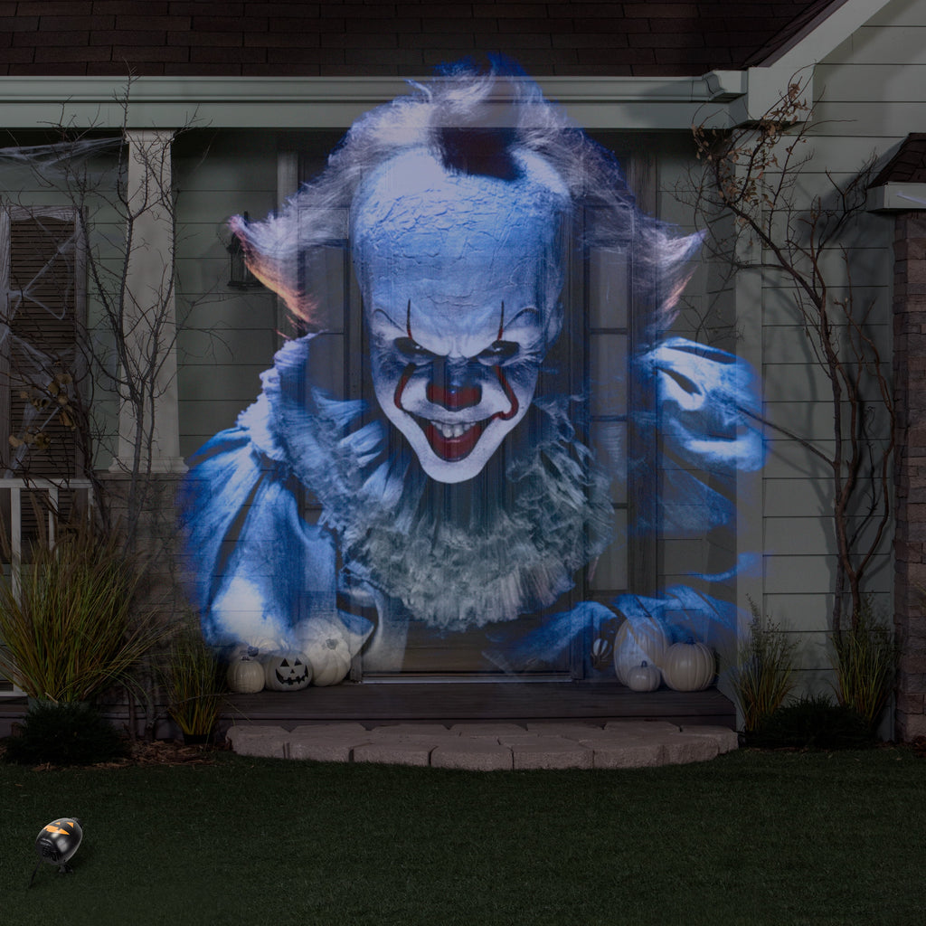 Halloween Lightshow Projector Lights Holiday Lighting Silhouette with Pennywise and 6 Slides Warner Bros.
