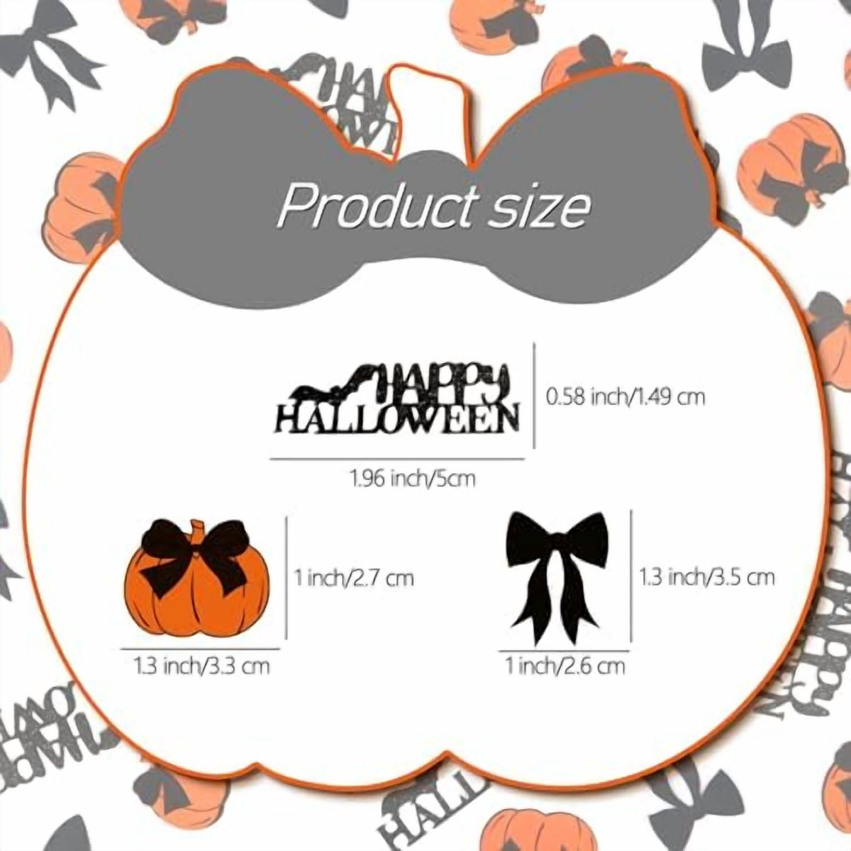 200 Piece Black Bow and Pumpkin Halloween Confetti