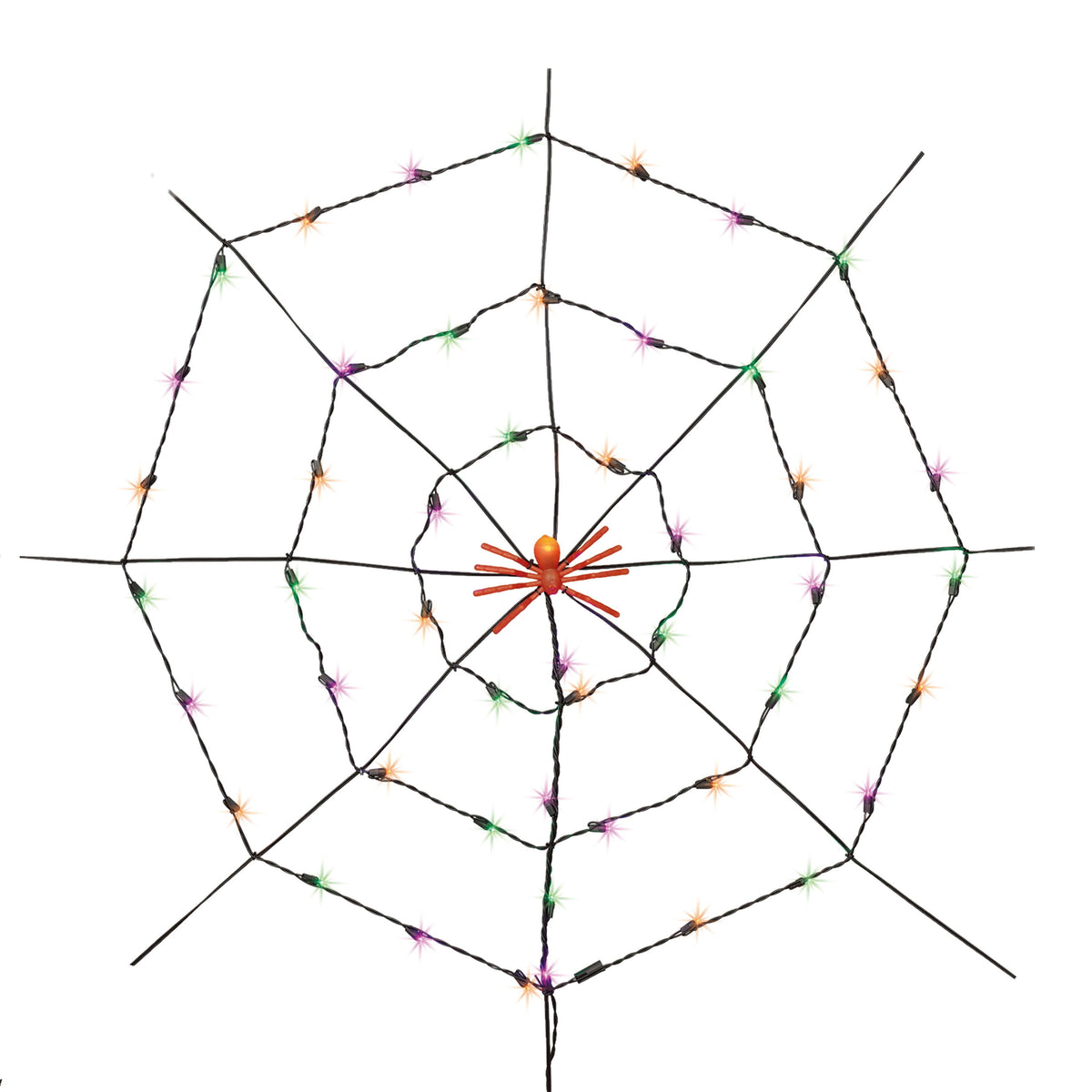 Indoor/Outdoor 50-Count LED Spider Web Lights, Purple, 5', Halloween by Way To Celebrate